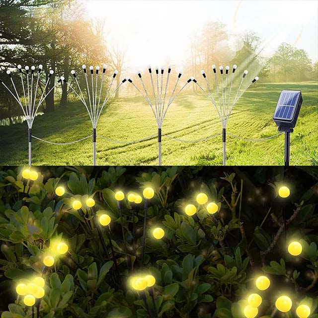 32 Led Bulbs IP65 Waterproof Garden Yard Outdoor Landscape Decorative Wind swinging Solar Powered Firefly Lights