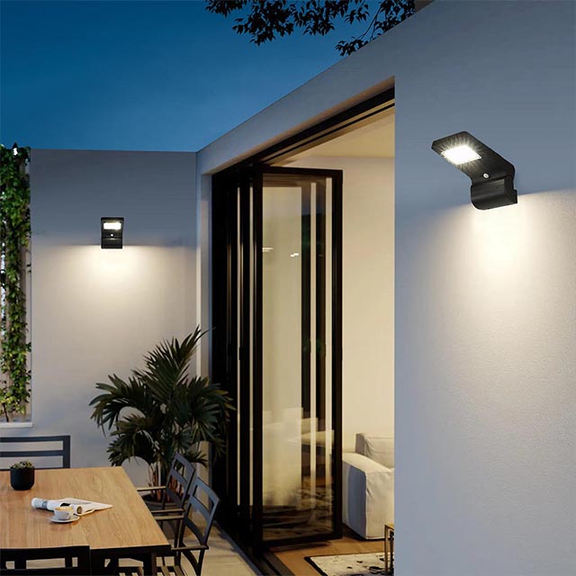 Outdoor Waterproof Aluminum 5w Solar Wall Light Lamp with Motion Sensor