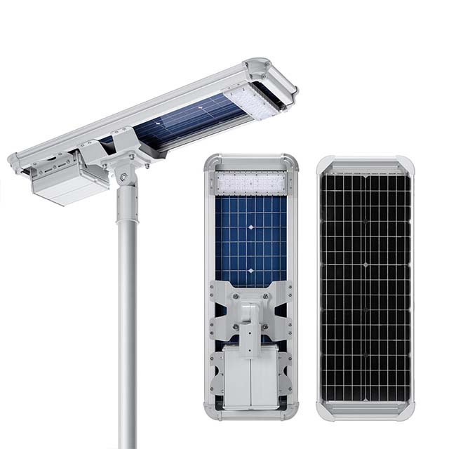 Double-sided Charging Outdoor Waterproof Aluminium Housing Led Solar Street Light All in One NS-40W
