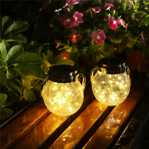 Waterproof Decorative Glass Solar Jar Light for Outdoor